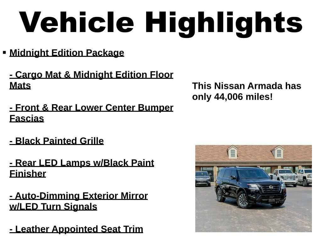 Used 2022 Nissan Armada SL w/ Midnight Edition Package image 36