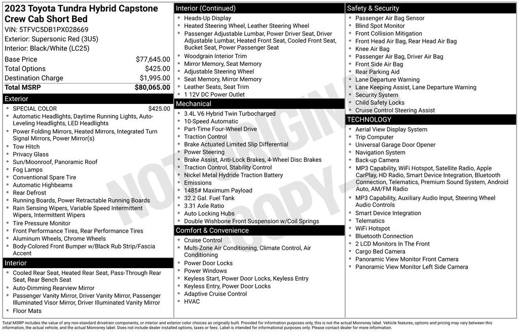 Used 2023 Toyota Tundra Capstone AWD/4WD image 26