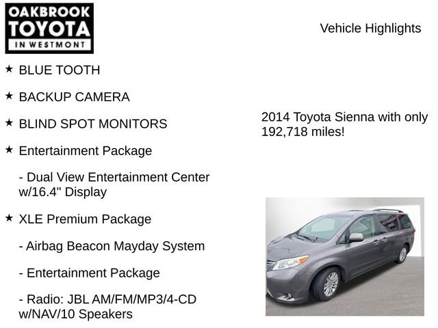 Used 2014 Toyota Sienna XLE w/ XLE Premium Package image 7