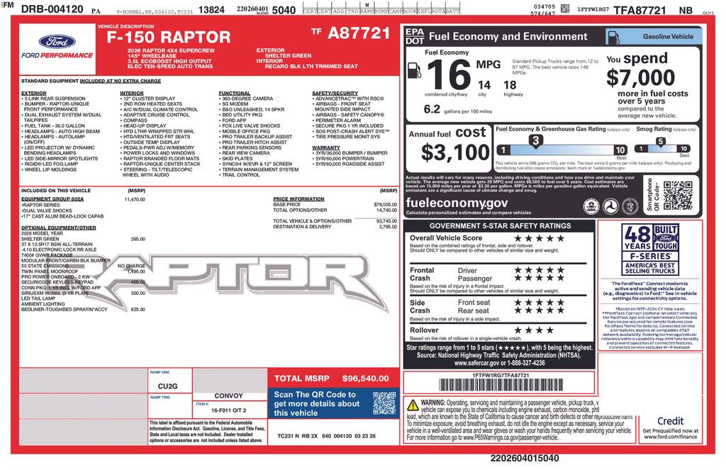 New 2026 Ford F150 Raptor AWD/4WD image 25