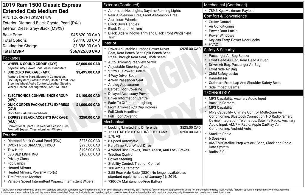 Used 2019 RAM 1500 Express w/ Wheel & Sound Group AWD/4WD image 29