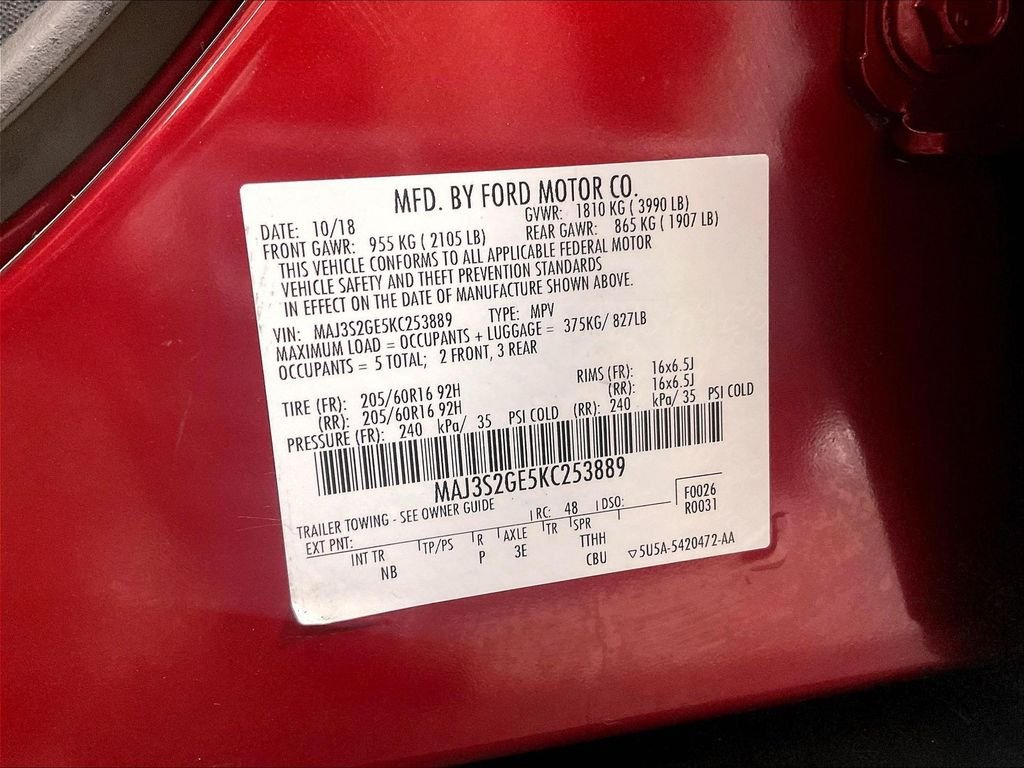 Used 2019 Ford EcoSport SE w/ Interior Protection Package FWD image 37