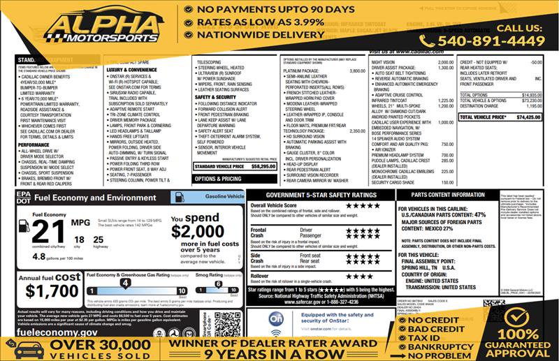 Used 2022 Cadillac XT6 Sport w/ Platinum Package image 3