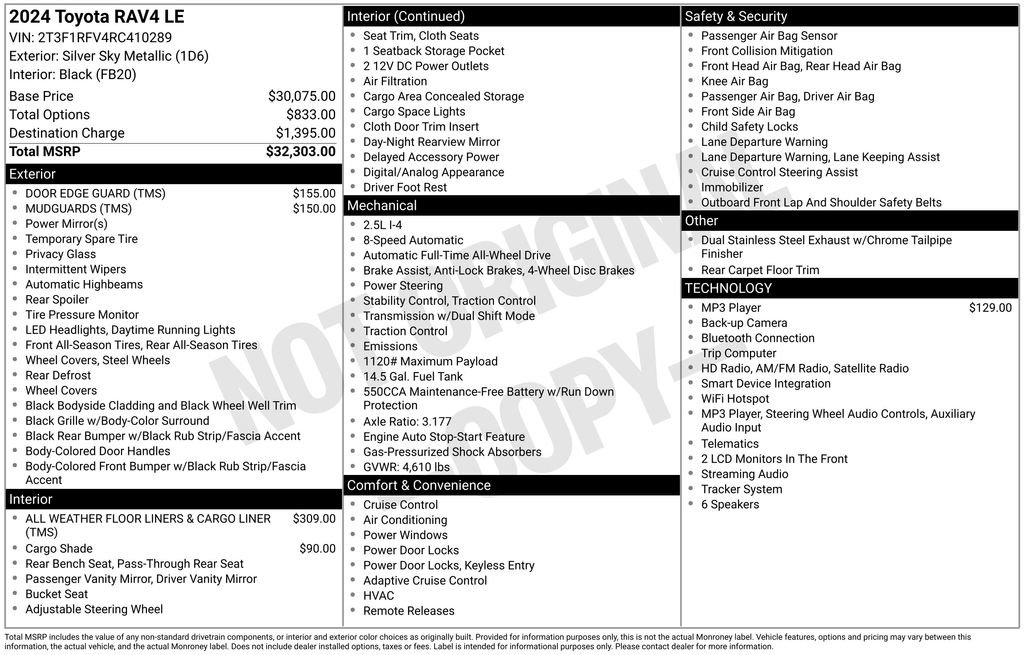 Certified 2024 Toyota RAV4 LE AWD/4WD image 33