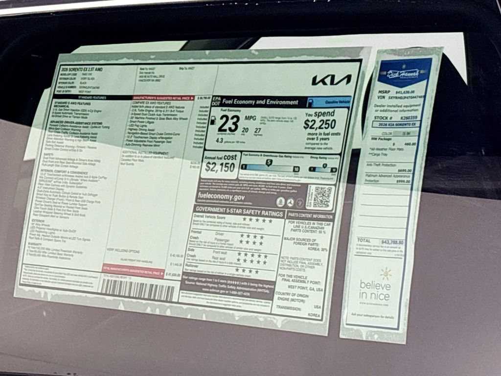 New 2026 Kia Sorento EX AWD/4WD image 24
