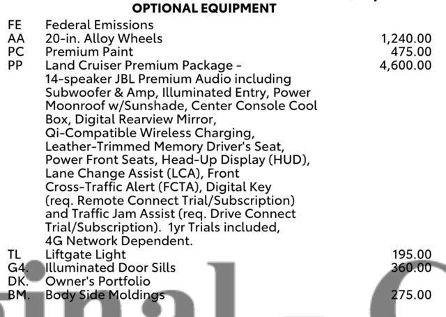 Used 2025 Toyota Land Cruiser w/ Premium Package AWD/4WD image 26