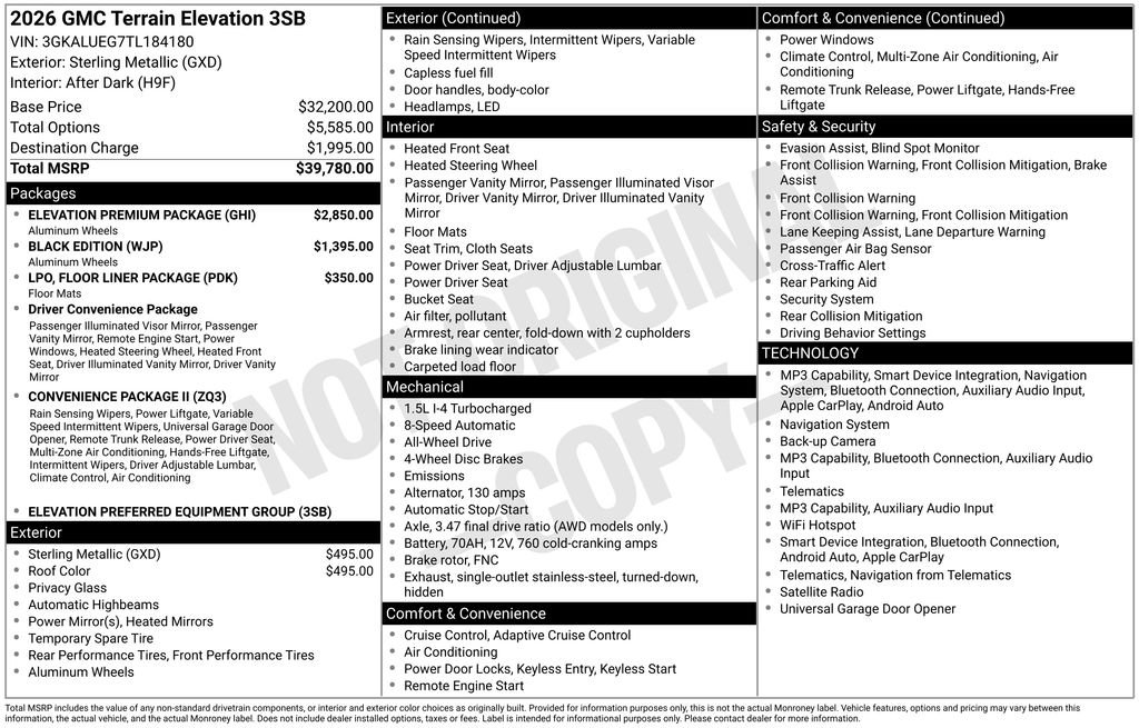 Used 2026 GMC Terrain Elevation w/ Elevation Premium Package image 2