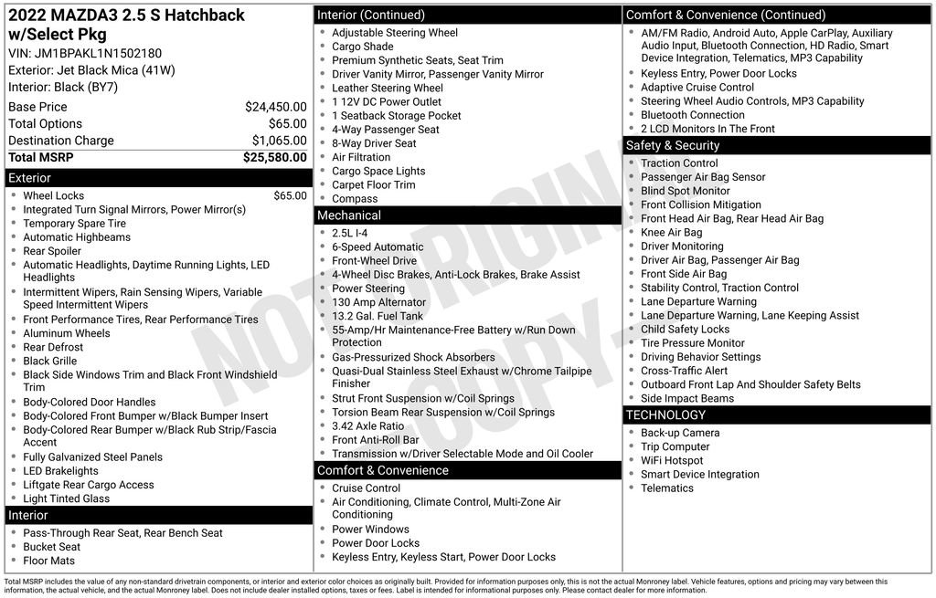 Certified 2022 MAZDA MAZDA3 s image 3