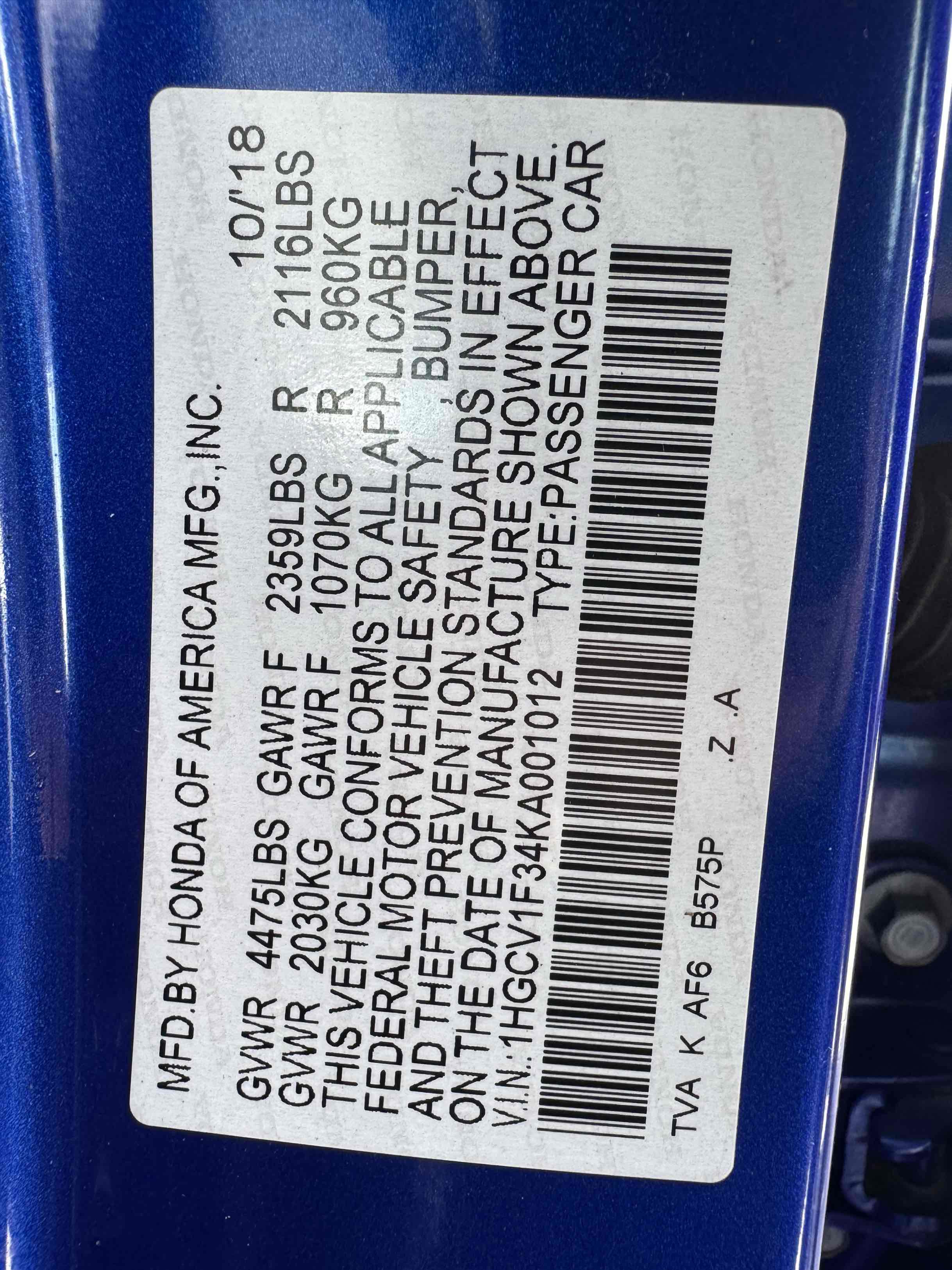 Used 2019 Honda Accord Sport image 14
