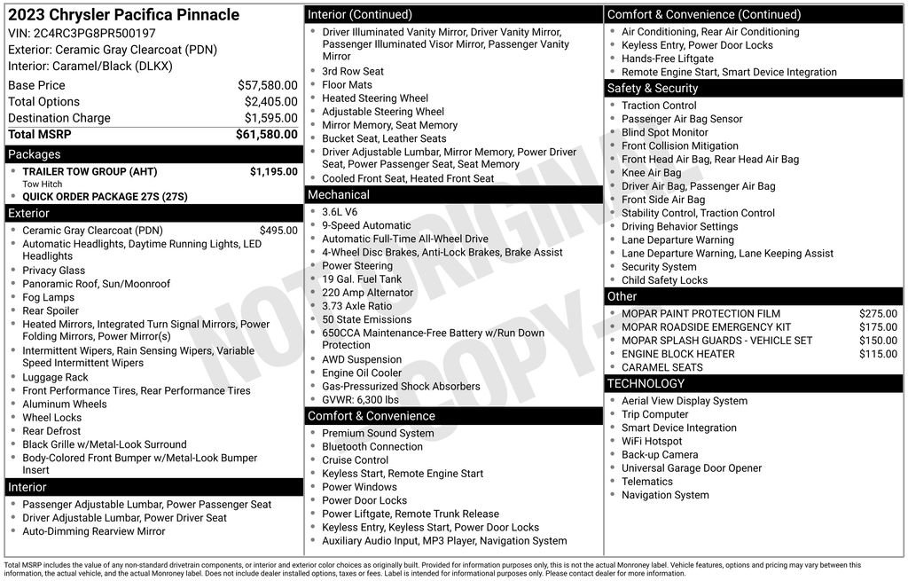 Used 2023 Chrysler Pacifica Pinnacle w/ Trailer Tow Group image 4