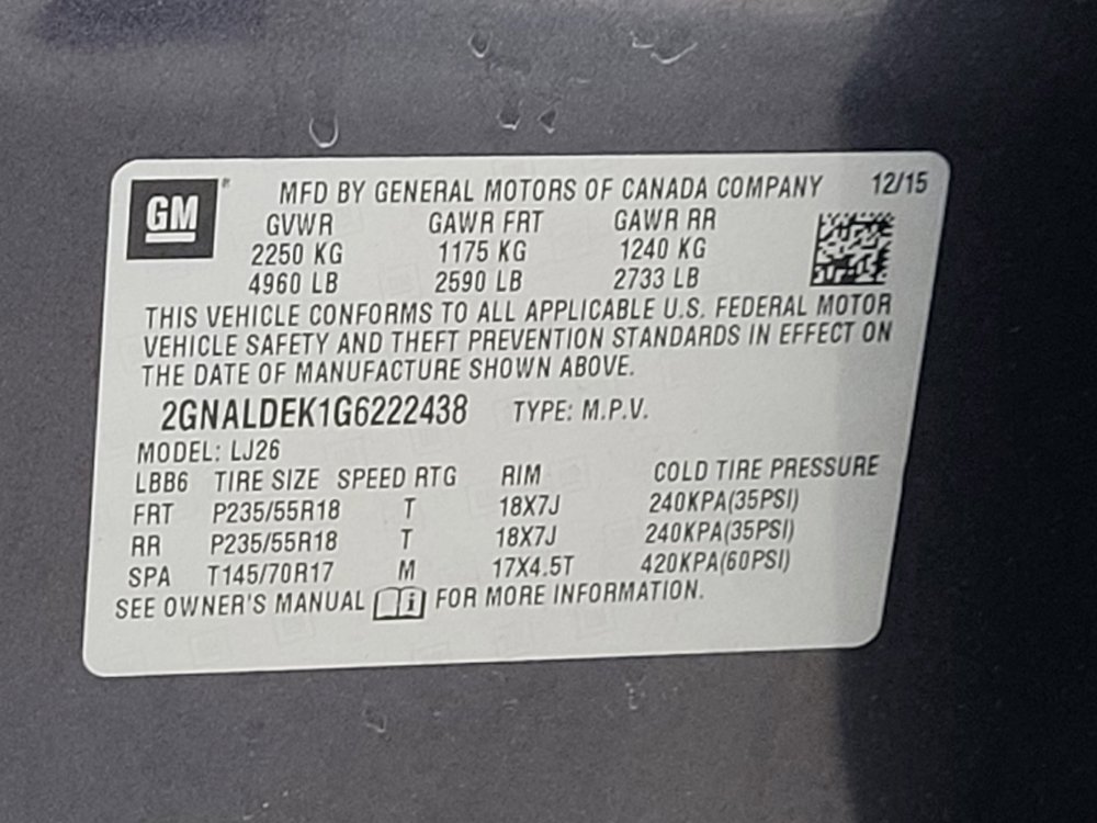 Used 2016 Chevrolet Equinox LTZ w/ Enhanced Convenience Package FWD image 33