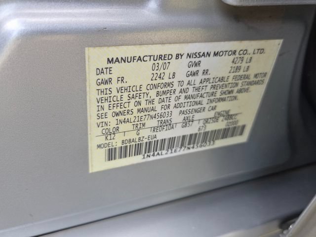 Used 2007 Nissan Altima 2.5 S w/ SL Pkg FWD image 6