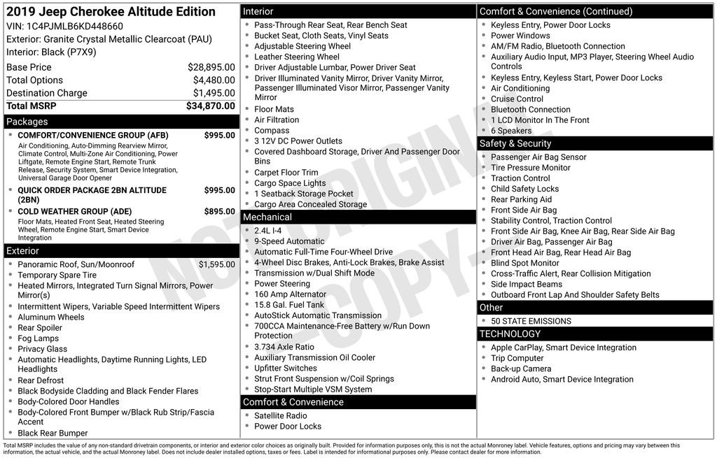 Used 2019 Jeep Cherokee Latitude Plus image 9