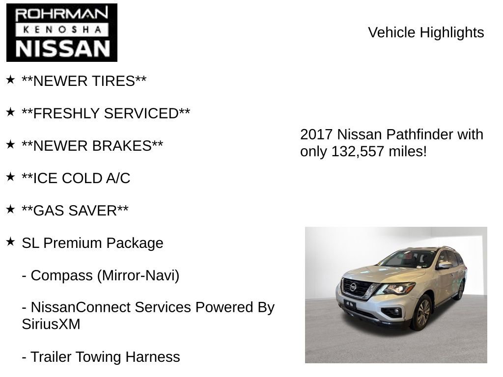 Used 2017 Nissan Pathfinder SL w/ SL Premium Package FWD image 8