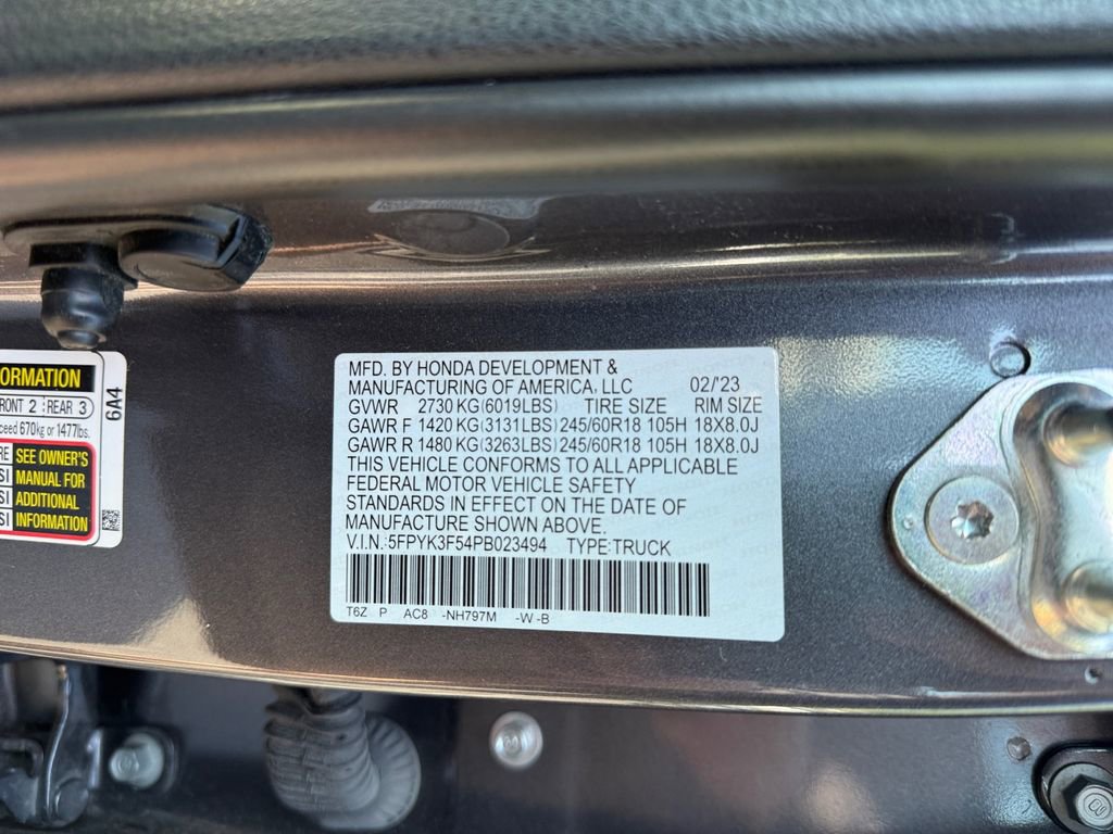 Certified 2023 Honda Ridgeline RTL image 26