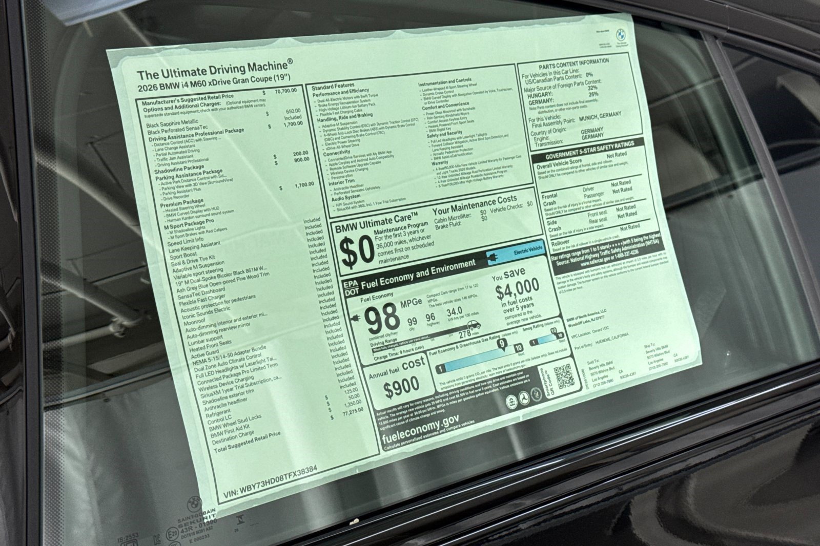 New 2026 BMW i4 M60 w/ Premium Package AWD/4WD image 29