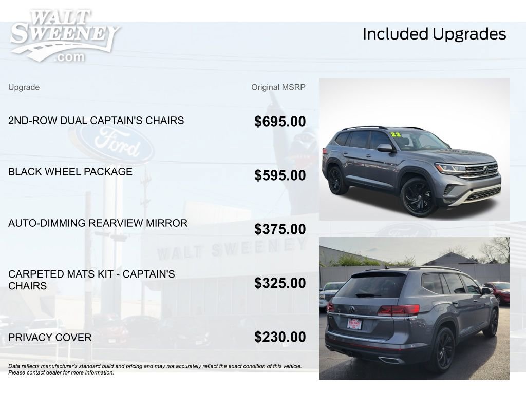 Used 2022 Volkswagen Atlas SE w/ Black Wheel Package FWD image 11