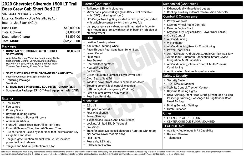 Used 2020 Chevrolet Silverado 1500 LT Trail Boss AWD/4WD image 2