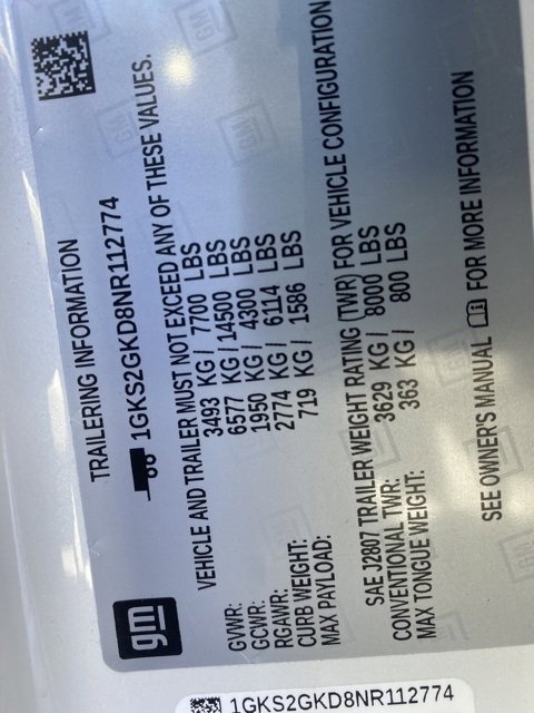 Used 2022 GMC Yukon XL SLT w/ SLT Premium Package image 7