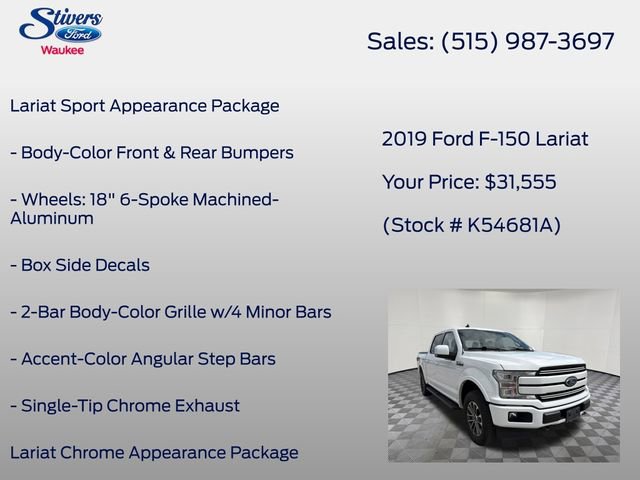 Used 2019 Ford F150 Lariat w/ Equipment Group 502A Luxury AWD/4WD image 27