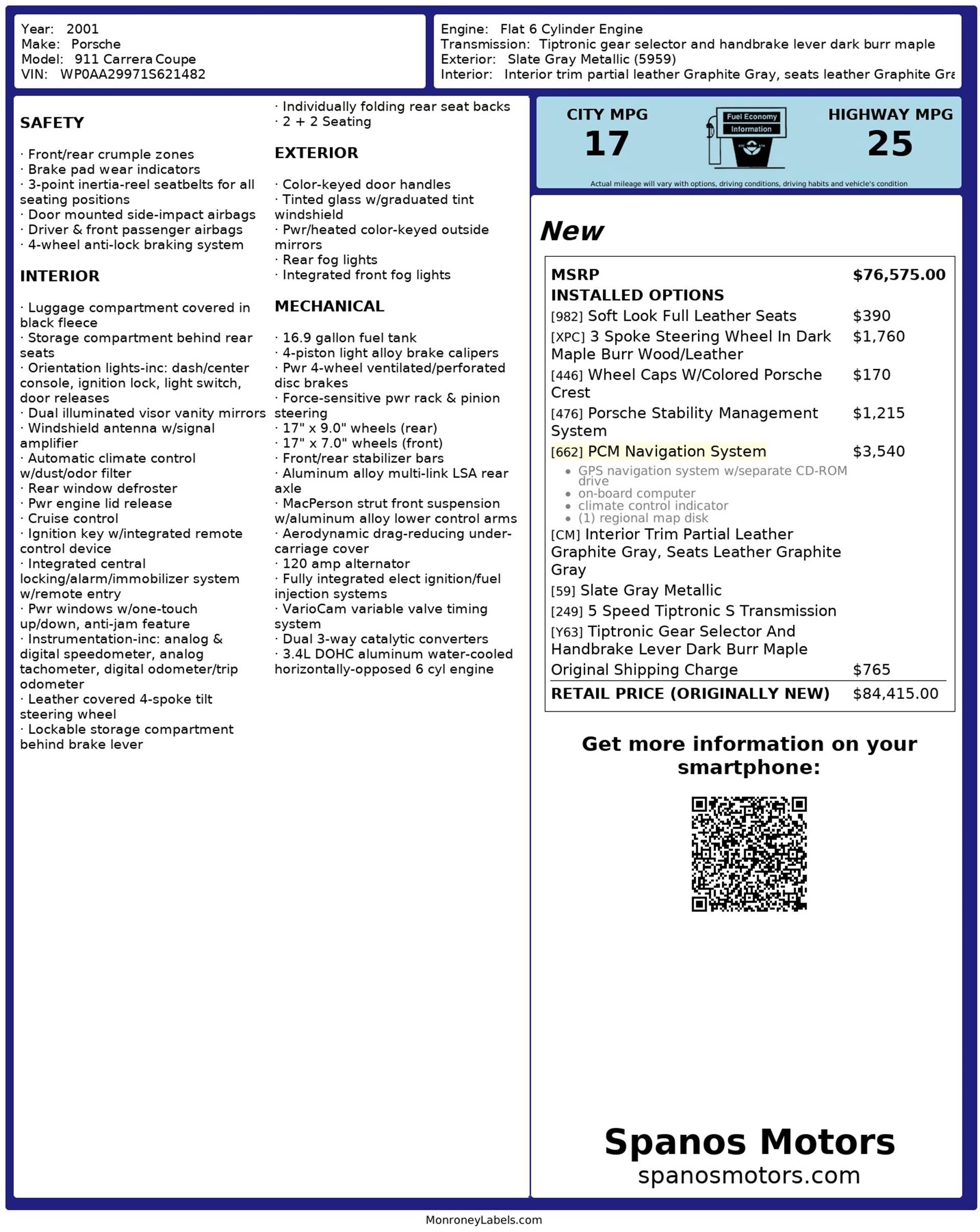 Used 2001 Porsche 911 Carrera RWD image 3