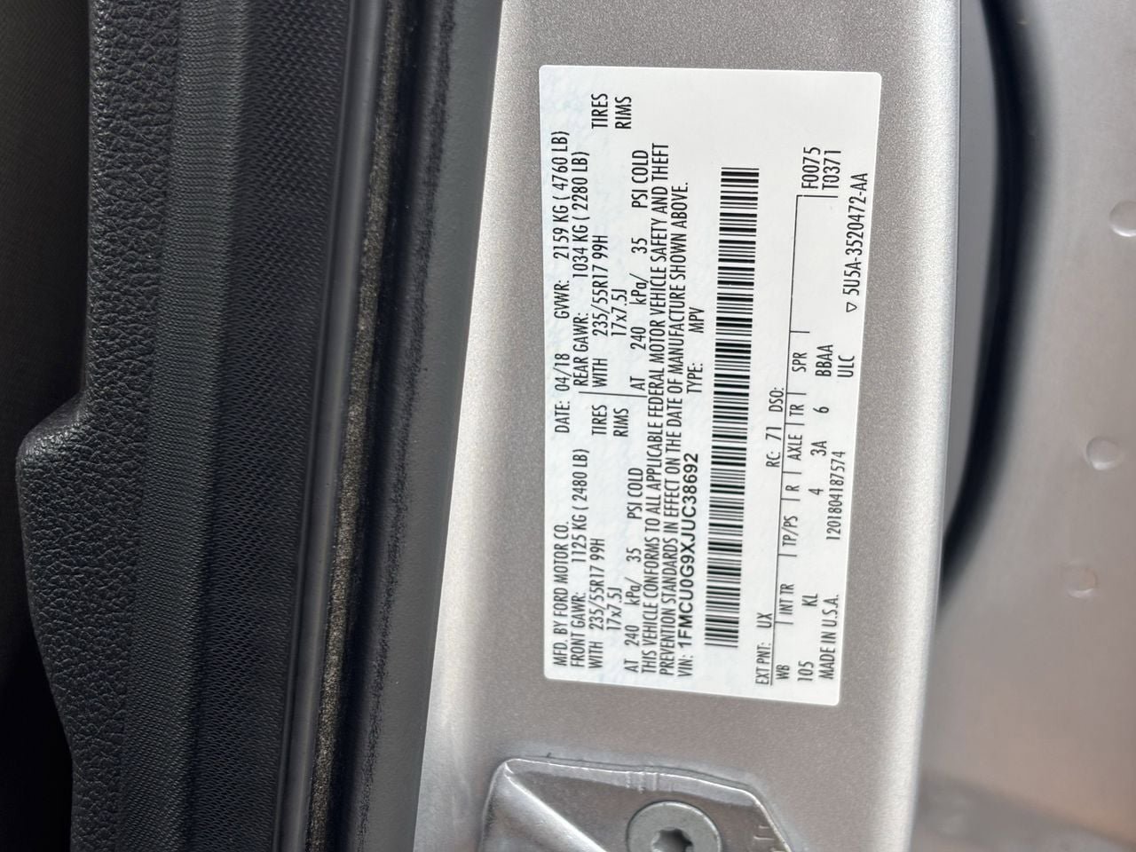 Used 2018 Ford Escape SE FWD image 31