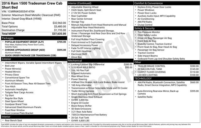 Used 2016 RAM 1500 Tradesman w/ Popular Equipment Group RWD image 15