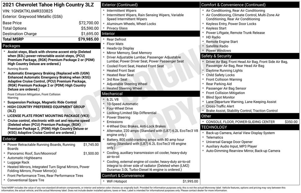 Used 2021 Chevrolet Tahoe High Country image 42