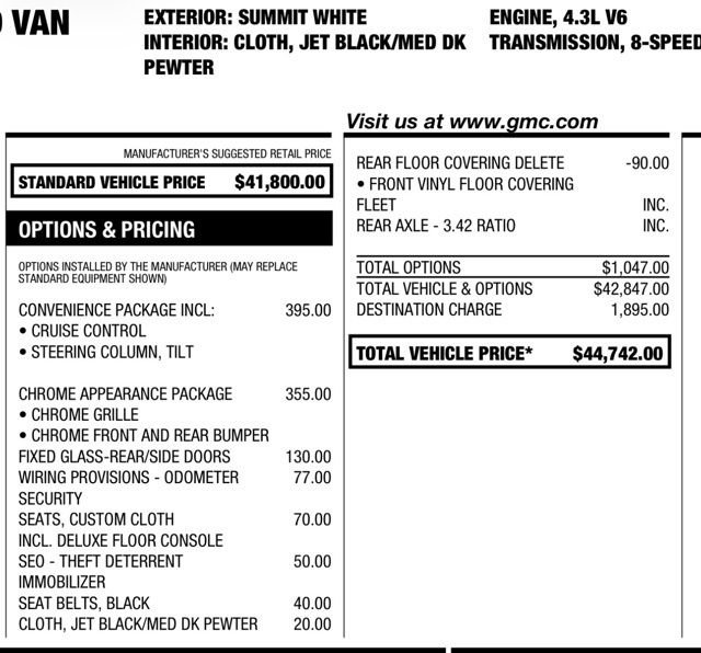 Used 2025 GMC Savana 2500 w/ Driver Convenience Package RWD image 6