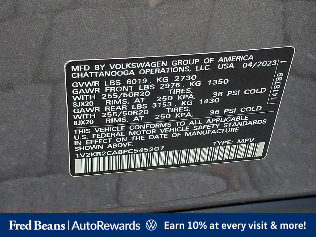 Certified 2023 Volkswagen Atlas SE w/ Panoramic Sunroof Package AWD/4WD image 33