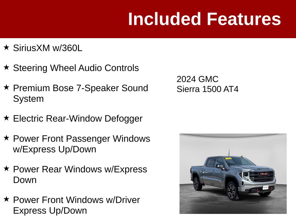 Used 2024 GMC Sierra 1500 AT4 w/ Technology Package AWD/4WD image 4