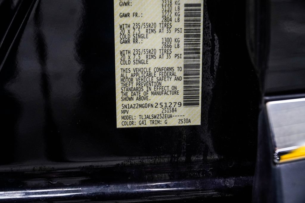 Used 2015 Nissan Murano Platinum w/ Cargo Package w/Cover FWD image 43