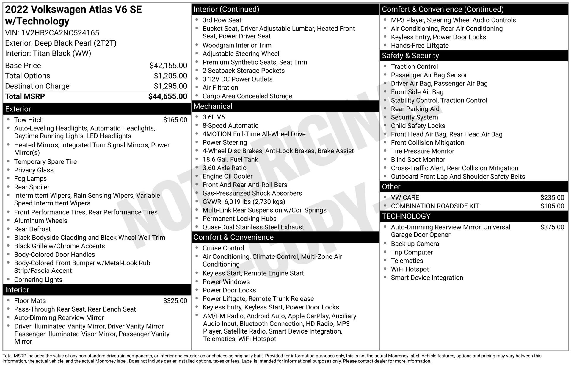 Used 2022 Volkswagen Atlas SE image 3