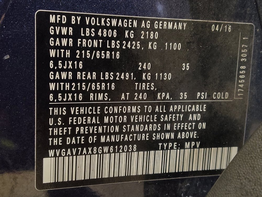 Used 2016 Volkswagen Tiguan S image 33