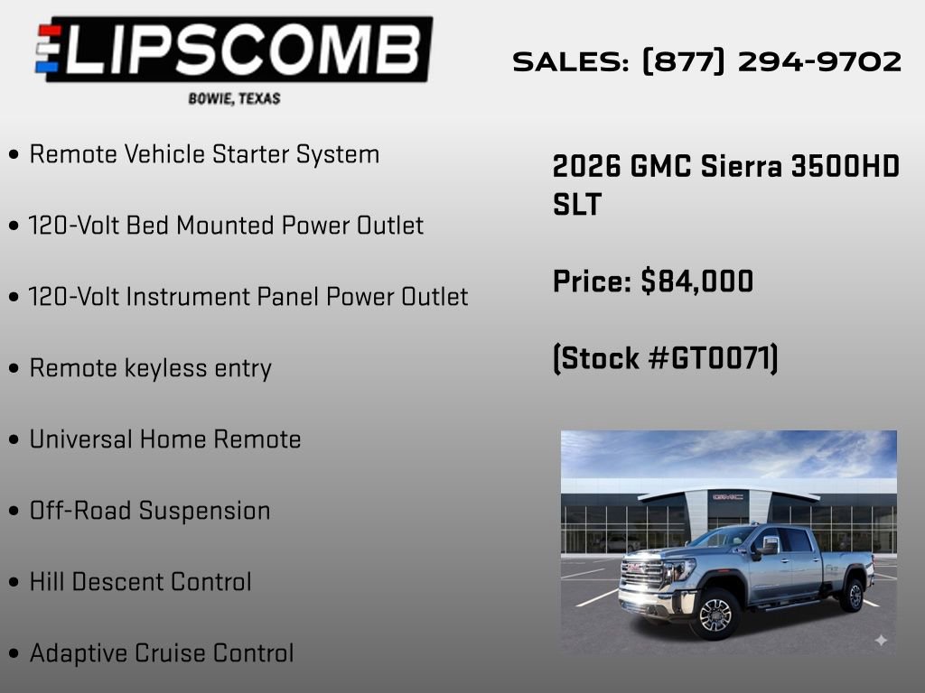 New 2026 GMC Sierra 3500 SLT w/ Texas SLT Premium Package AWD/4WD image 18