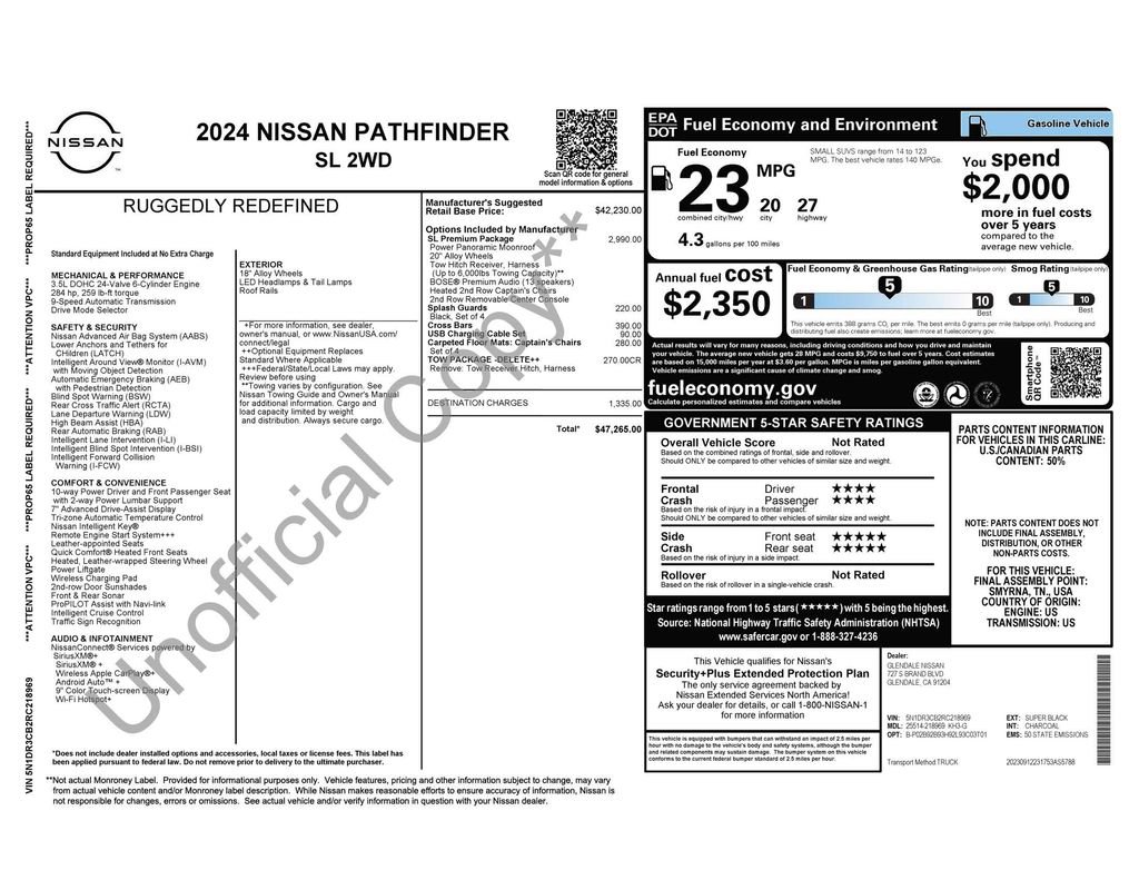 Used 2024 Nissan Pathfinder SL w/ SL Premium Package FWD image 4