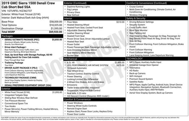 Certified 2019 GMC Sierra 1500 Denali w/ Denali Ultimate Package AWD/4WD image 49
