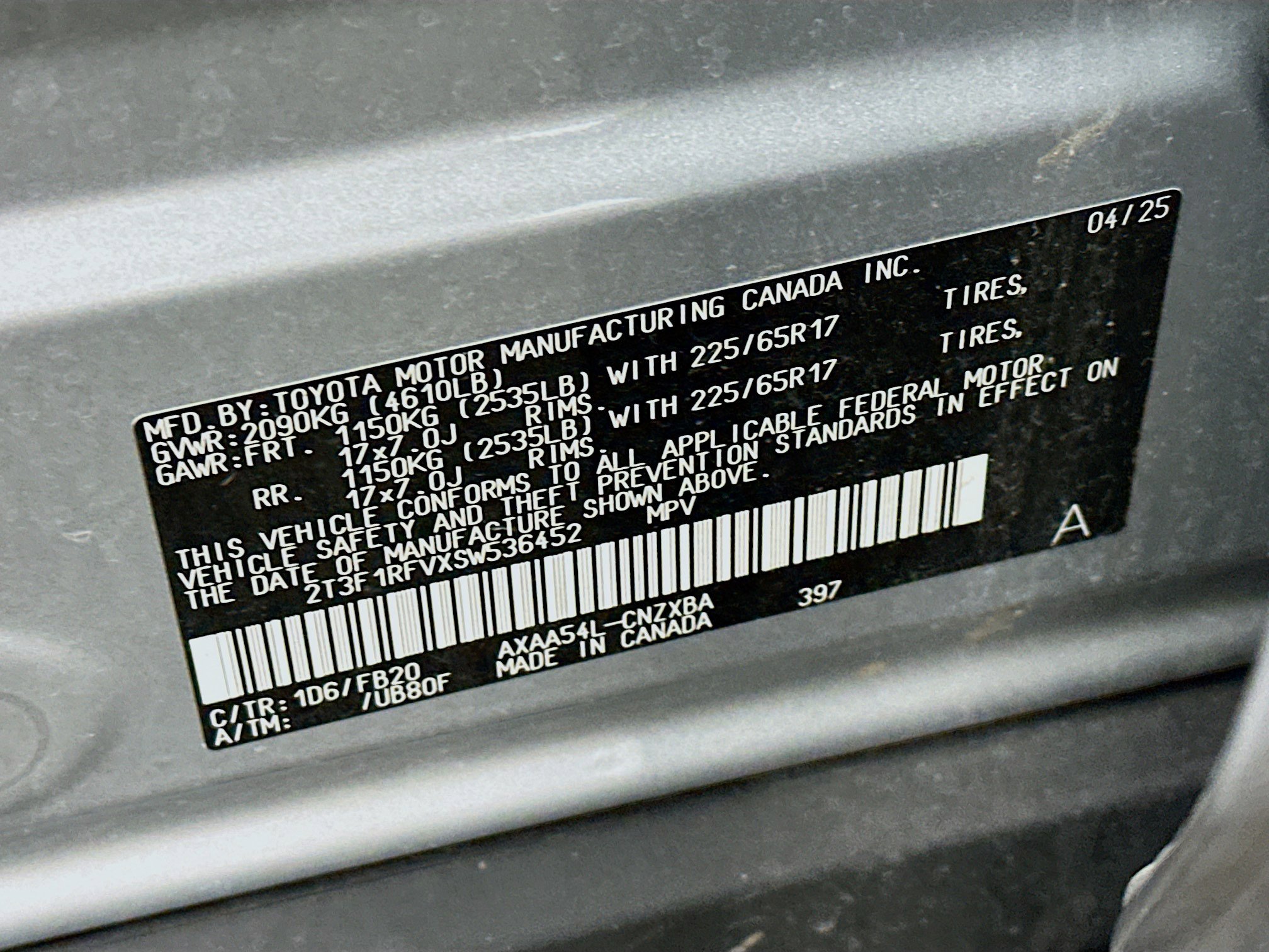 Used 2025 Toyota RAV4 LE image 12