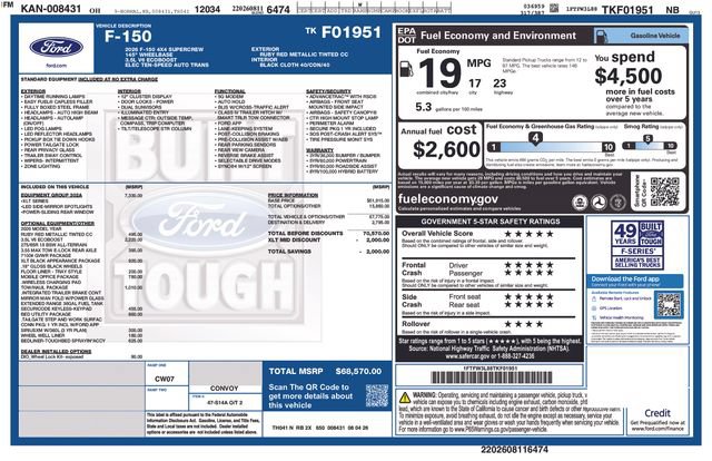 New 2026 Ford F150 XLT w/ Equipment Group 302A MID AWD/4WD image 4