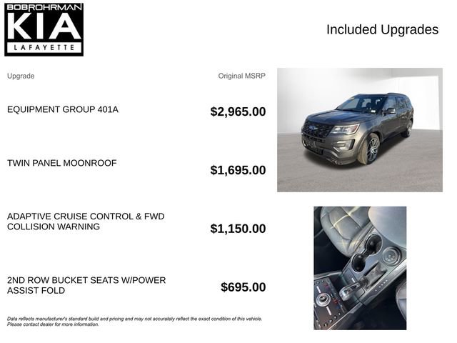 Used 2017 Ford Explorer Sport w/ Equipment Group 401A image 4