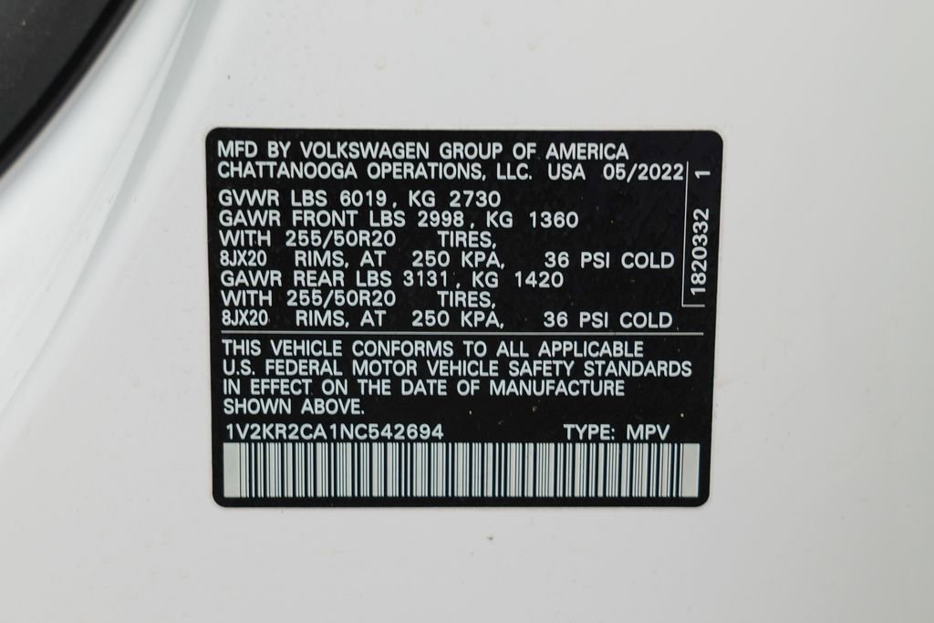 Used 2022 Volkswagen Atlas SE image 63