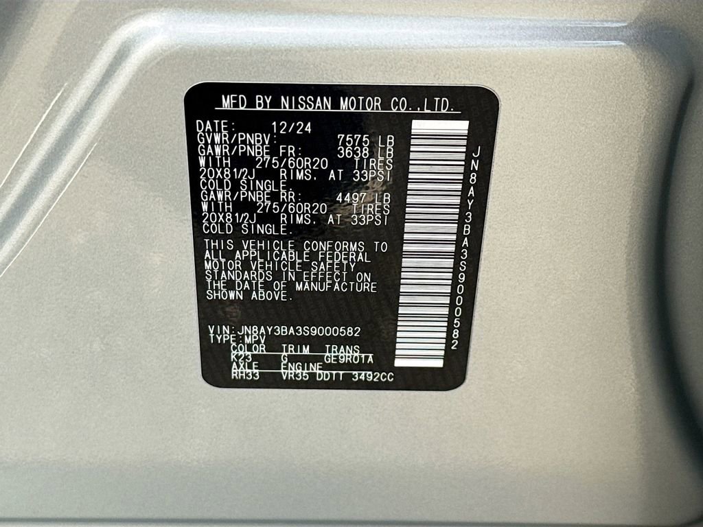 Used 2025 Nissan Armada SL w/ Captain's Chari Seat Package image 33