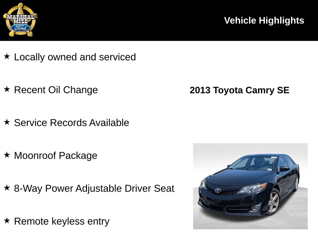 Used 2013 Toyota Camry SE image 2