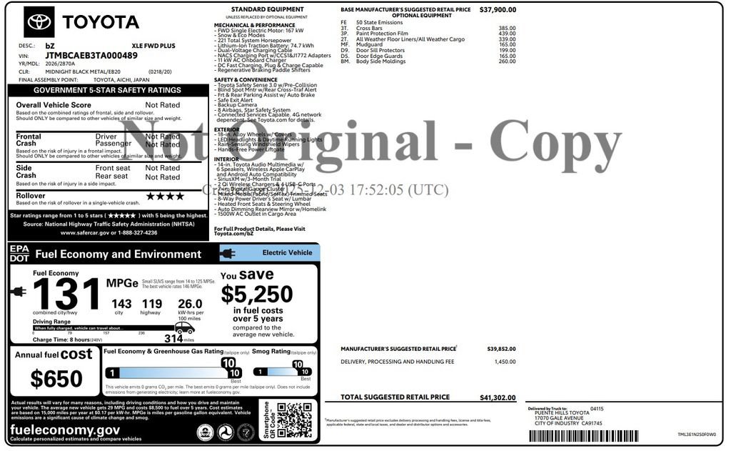 Used 2026 Toyota bZ FWD image 3