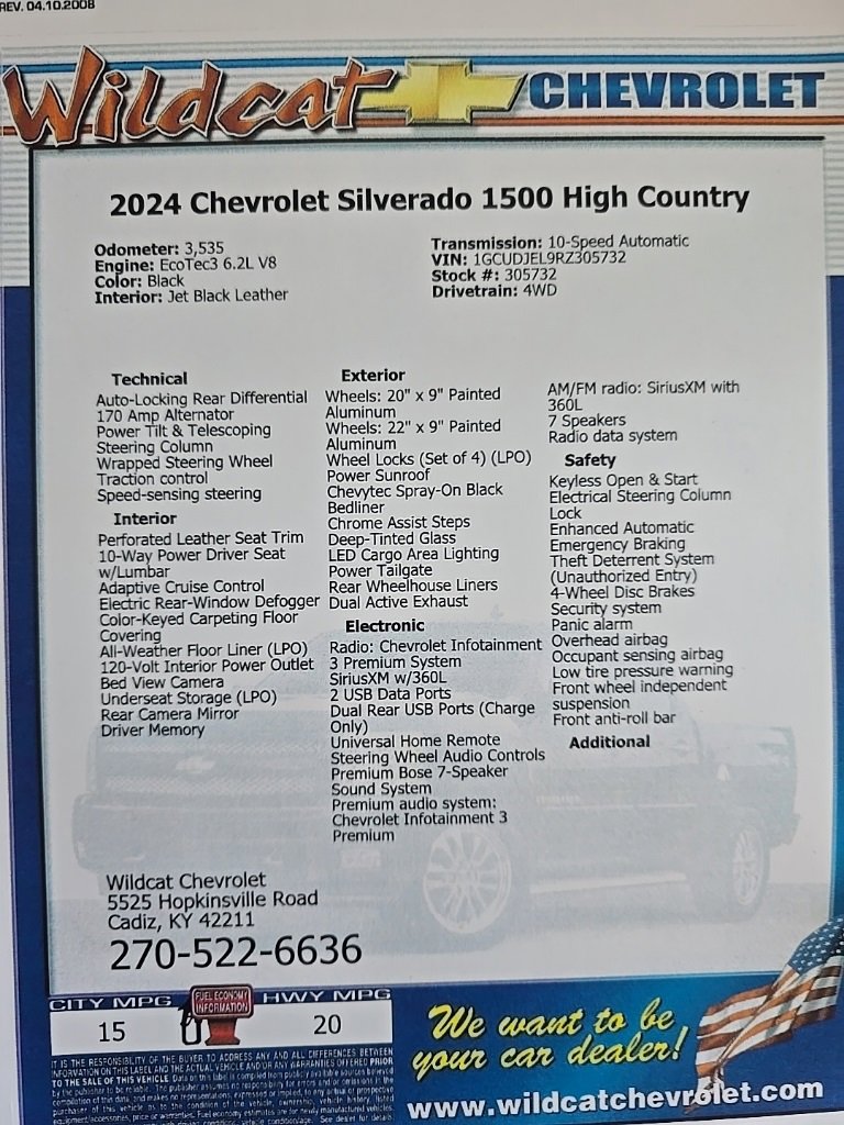 Used 2024 Chevrolet Silverado 1500 High Country w/ High Country Premium Package image 27