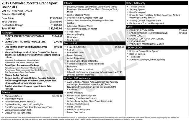 Used 2019 Chevrolet Corvette Grand Sport RWD image 36