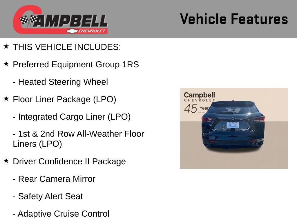 Used 2024 Chevrolet Blazer RS w/ Driver Confidence II Package AWD/4WD image 5