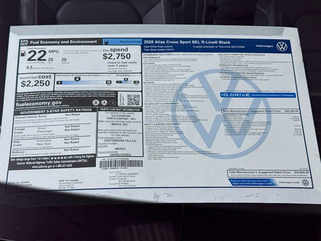 New 2026 Volkswagen Atlas Cross Sport SEL R-Line image 20