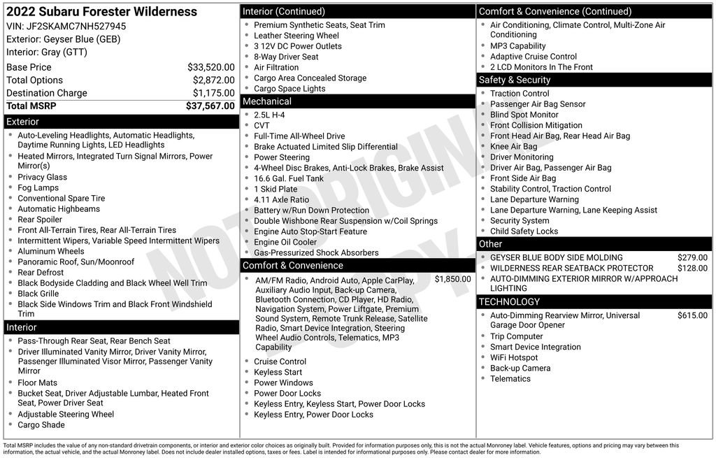 Used 2022 Subaru Forester Wilderness AWD/4WD image 32