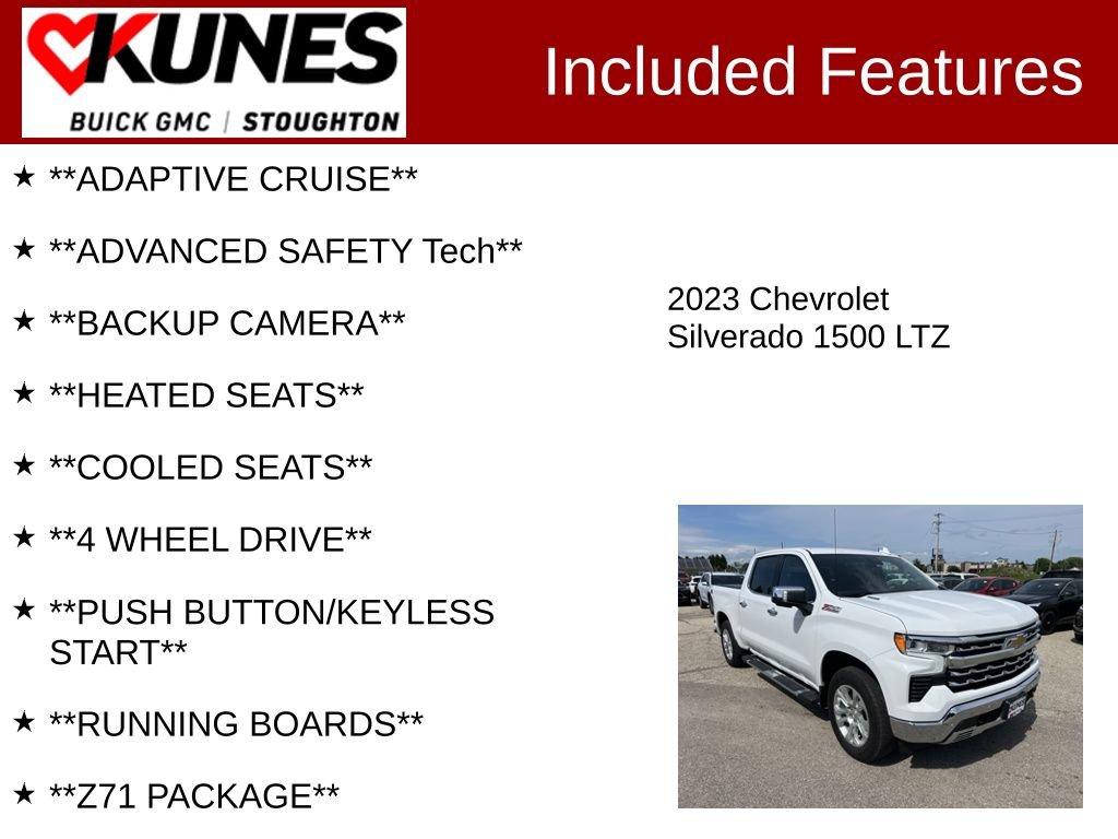 Used 2023 Chevrolet Silverado 1500 LTZ w/ Technology Package AWD/4WD image 2